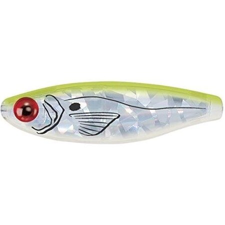 Mirrolure Series Iii Catch 5 Suspending Twitchbait, 3 12, 34 Oz, Chartreuse BackPearl BellySilver S25MR-CFPR